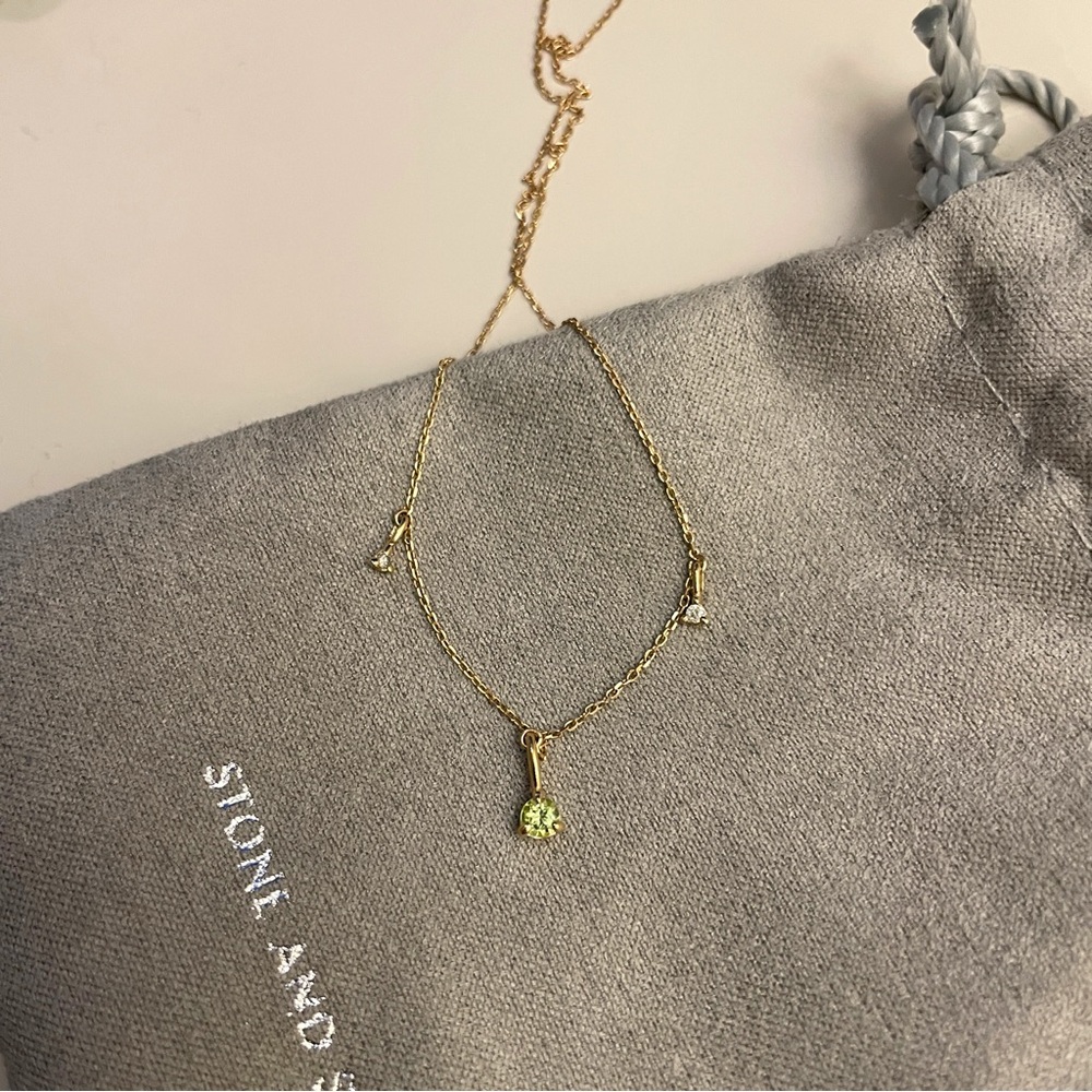 NEW Diamond Peridot Necklace
